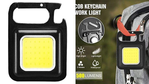 Mini LED COB Flashlight , Keychain Light,500 Lumen Rechargeable Flashlights