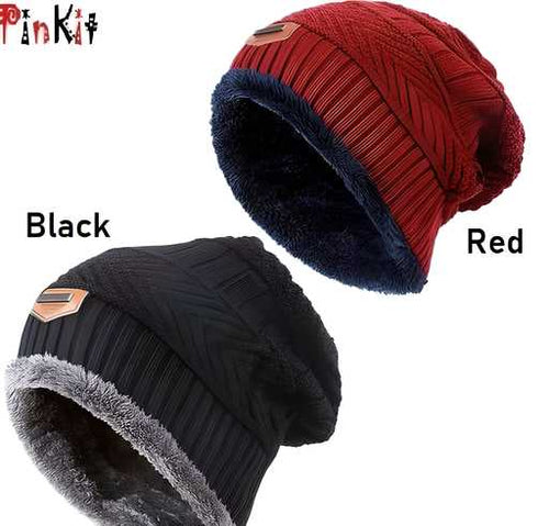 Woolen Unisex Beanie Cap For Winter (Pack of 2)